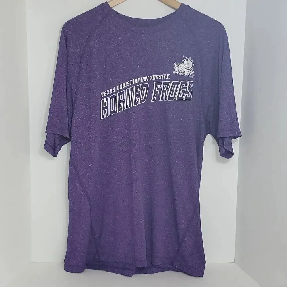 TCU Horned Frogs Adidas Short Sleeve Men's Climalite T Shirt Size L